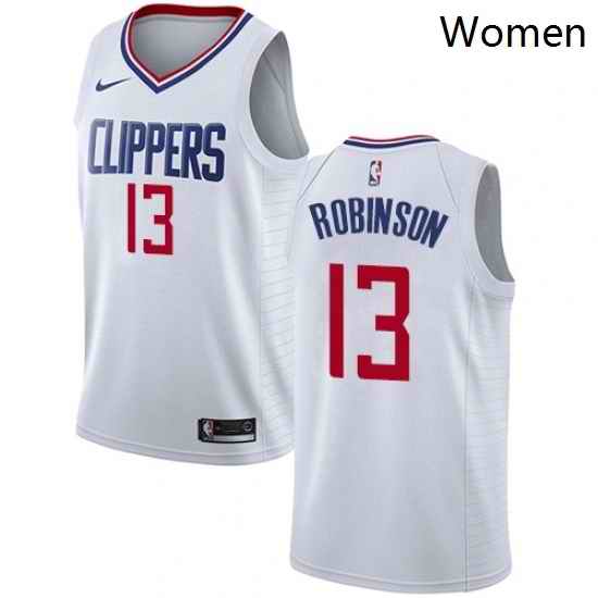 Womens Nike Los Angeles Clippers 13 Jerome Robinson Swingman White NBA Jersey Association Edition